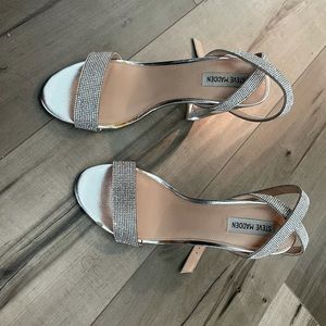 Rhinestone heels with clear bottoms